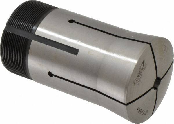 Lyndex - 21/64 Inch Round 3J Collet - 3-3/4 Inch Overall Length, 1.988-20 Inch External Thread - Exact Tool & Supply