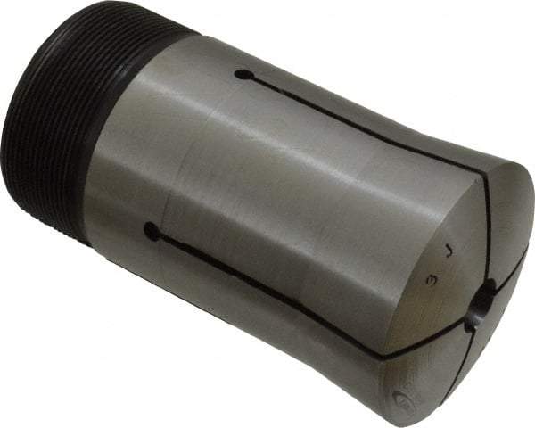 Lyndex - 7/16 Inch Round 3J Collet - 3-3/4 Inch Overall Length, 1.988-20 Inch External Thread - Exact Tool & Supply
