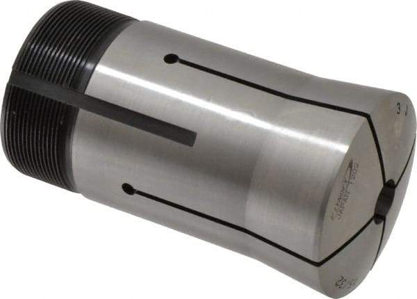 Lyndex - 15/32 Inch Round 3J Collet - 3-3/4 Inch Overall Length, 1.988-20 Inch External Thread - Exact Tool & Supply
