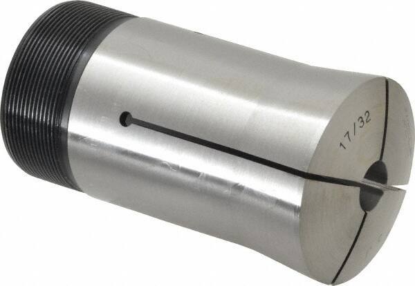 Lyndex - 17/32 Inch Round 3J Collet - 3-3/4 Inch Overall Length, 1.988-20 Inch External Thread - Exact Tool & Supply