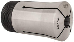 Lyndex - 43/64 Inch Round 3J Collet - 3-3/4 Inch Overall Length, 1.988-20 Inch External Thread - Exact Tool & Supply