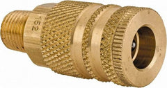 Coilhose Pneumatics - 1/4 Male NPT Industrial Pneumatic Hose Coupler - Brass, 1/4" Body Diam - Exact Tool & Supply
