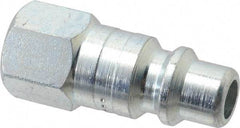Coilhose Pneumatics - 1/4 Female NPT Industrial Pneumatic Hose Connector - Plated Steel, 3/8" Body Diam - Exact Tool & Supply