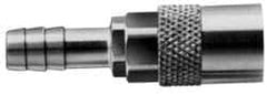 Coilhose Pneumatics - Hose Barb Moldflow Pneumatic Hose Straight Coupler (Valved) - Brass Nickel Plated, 1/4" Body Diam, 5/16" Hose ID - Exact Tool & Supply