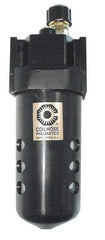 Coilhose Pneumatics - 3/8 NPT Port, 250 Max psi, Standard Lubricator - Metal Bowl with Sight Glass, Cast Aluminum Body, 160 CFM, 250°F Max, 2-3/4" Wide x 8" High - Exact Tool & Supply