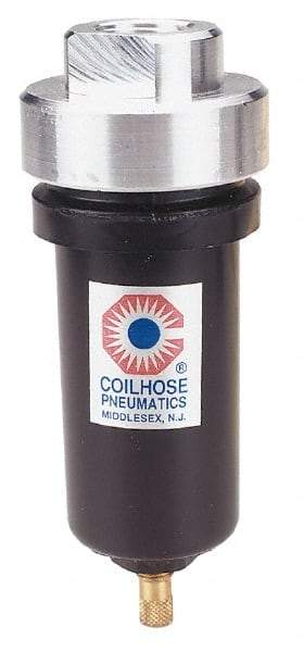 Coilhose Pneumatics - Filter Mechanical Drain with Poly Bowl & Plastic Guard - 5-3/4" High x 2-1/8" Wide, For Use with Compressor Tanks, Filters, Drop Legs, Coolers & Dryers - Exact Tool & Supply