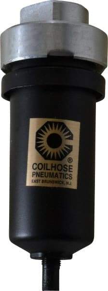 Coilhose Pneumatics - Filter Mechanical Drain with Metal Bowl - 5-3/4" High x 2-1/8" Wide, For Use with Compressor Tanks, Filters, Drop Legs, Coolers & Dryers - Exact Tool & Supply