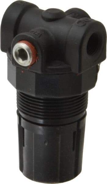 Coilhose Pneumatics - 1/8" Miniature Coil Hose Regulator without Gauge - 9 CFM, 1/8" Gauge Port, 0-125 Adjusting Pressure, 0-125 psi - Exact Tool & Supply