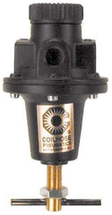 Coilhose Pneumatics - 1/2 NPT Port, 80 CFM, Cast Aluminum Heavy-Duty T-Handle Regulator - 0 to 60 psi Range, 250 Max psi Supply Pressure, 1/4" Gauge Port Thread, 4" Wide x 7" High - Exact Tool & Supply