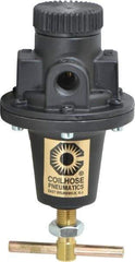 Coilhose Pneumatics - 3/8 NPT Port, 40 CFM, Cast Aluminum Heavy-Duty T-Handle Regulator - 0 to 125 psi Range, 250 Max psi Supply Pressure, 1/4" Gauge Port Thread, 3" Wide x 5-1/2" High - Exact Tool & Supply