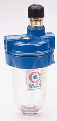 Coilhose Pneumatics - 3/8 NPT Port, 150 Max psi, Heavy-Duty Lubricator - Polycarbonate Bowl, Cast Aluminum Body, 25.5 CFM, 120°F Max, 3" Wide x 7" High - Exact Tool & Supply