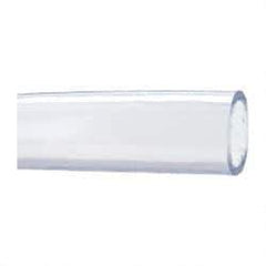 Made in USA - 1-1/2" ID x 1-7/8" OD, 3/16" Wall Thickness, Cut to Length (50' Standard Length) PVC Tube - Clear, 26 Max psi, 68 Shore A Hardness - Exact Tool & Supply