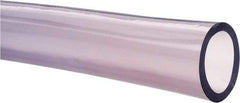 Made in USA - 1-1/2" ID x 2" OD, 1/4" Wall Thickness, Cut to Length (50' Standard Length) PVC Tube - Clear, 40 Max psi, 68 Shore A Hardness - Exact Tool & Supply