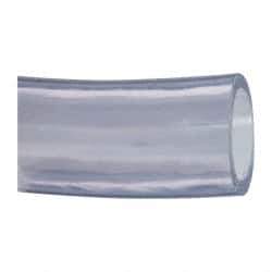 Made in USA - 2" ID x 2-1/2" OD, 1/4" Wall Thickness, Cut to Length (50' Standard Length) PVC Tube - Clear, 35 Max psi, 68 Shore A Hardness - Exact Tool & Supply