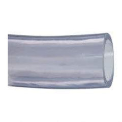 Made in USA - 2" ID x 2-1/2" OD, 1/4" Wall Thickness, Cut to Length (50' Standard Length) PVC Tube - Clear, 35 Max psi, 68 Shore A Hardness - Exact Tool & Supply
