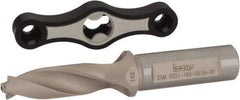 Iscar - 0.551 to 0.587" Diam, 3xD, 1.65" Max Depth, 5/8" Shank Diam, 4.27" OAL, Replaceable Tip Drill - IDK, IDM, IDN, IDP Insert, DSM Toolholder, Series ChamDrillJet - Exact Tool & Supply