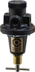 Coilhose Pneumatics - 1/4 NPT Port, 40 CFM, Cast Aluminum Tamper Proof Heavy-Duty T-Handle Regulator - 0 to 125 psi Range, 250 Max psi Supply Pressure, 1/4" Gauge Port Thread, 3" Wide x 5-1/2" High - Exact Tool & Supply