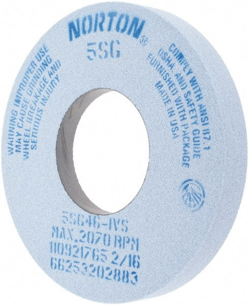 Norton - 12" Diam x 5" Hole x 1-1/2" Thick, I Hardness, 46 Grit Surface Grinding Wheel - Exact Tool & Supply