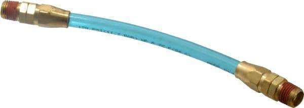 Coilhose Pneumatics - 1/4" ID 1/2' Long Lead-In Whip Hose - MNPT Swivel x MNPT Swivel Ends, 140 Working psi, -20 to 165°F, 1/4" Fitting, - Exact Tool & Supply