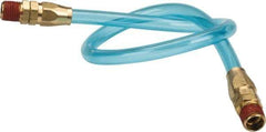 Coilhose Pneumatics - 1/4" ID 1-1/2' Long Lead-In Whip Hose - MNPT Swivel x MNPT Swivel Ends, 140 Working psi, -20 to 165°F, 1/4" Fitting, - Exact Tool & Supply