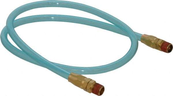 Coilhose Pneumatics - 1/4" ID 3' Long Lead-In Whip Hose - MNPT Swivel x MNPT Swivel Ends, 140 Working psi, -20 to 165°F, 1/4" Fitting, - Exact Tool & Supply