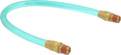 Coilhose Pneumatics - 3/8" ID 1-1/2' Long Lead-In Whip Hose - MNPT Swivel x MNPT Swivel Ends, 140 Working psi, -20 to 165°F, 3/8" Fitting, - Exact Tool & Supply