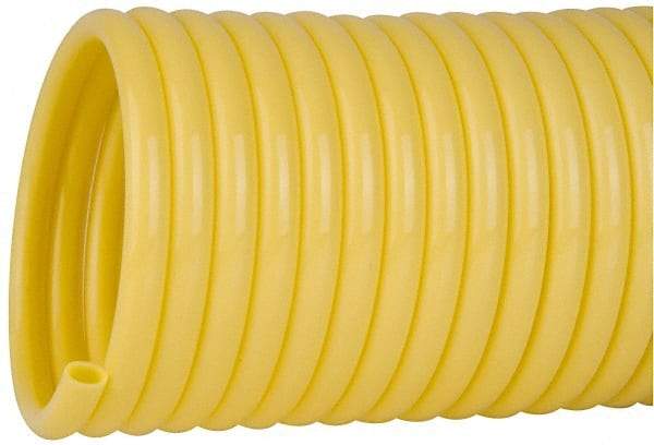Coilhose Pneumatics - 1/4" ID, 100' Long, Yellow Nylon Coiled & Self Storing Hose - 185 Max psi, No Fittings - Exact Tool & Supply