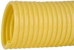 Coilhose Pneumatics - 3/8" ID, 100' Long, Yellow Nylon Coiled & Self Storing Hose - 165 Max psi, No Fittings - Exact Tool & Supply