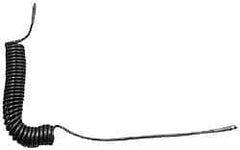 Coilhose Pneumatics - 0.467 ID, 1/2 Thread, 10' Long, Dark Blue Polyurethane Coiled & Self Storing Hose - 115 Max psi, Male Swivel x Male Swivel - Exact Tool & Supply