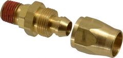 Coilhose Pneumatics - 1/4 NPT, Brass Reusable Hose Male Swivel Fitting - 3/8" Hose ID x 1/2" Hose OD - Exact Tool & Supply