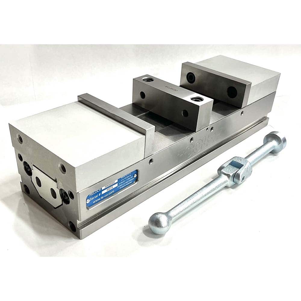 TE-CO - Machine Vises; Jaw Width (Inch): 20.5 ; Jaw Opening Capacity (Inch): 9 ; Orientation Type: Vertical ; Number of Stations: 2 ; Base Motion Type: Stationary ; Operation Type: Manual - Exact Tool & Supply
