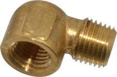 Cerro - 1/4 Male Thread x 1/4 Female Thread, Brass Industrial Pipe 90° Street Elbow - MNPTF x FNPTF, 1,200 psi - Exact Tool & Supply