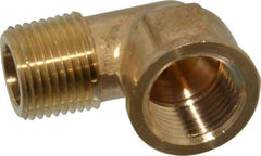 Cerro - 3/8 Male Thread x 3/8 Female Thread, Brass Industrial Pipe 90° Street Elbow - MNPTF x FNPTF, 1,200 psi - Exact Tool & Supply
