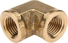Cerro - 1/4 Female Thread, Brass Industrial Pipe 90° Female Elbow - FNPTF, 1,200 psi - Exact Tool & Supply
