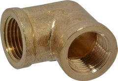 Cerro - 3/8 Female Thread, Brass Industrial Pipe 90° Female Elbow - FNPTF, 1,200 psi - Exact Tool & Supply
