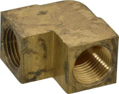 Cerro - 1/2 Female Thread, Brass Industrial Pipe 90° Female Elbow - FNPTF, 1,200 psi - Exact Tool & Supply