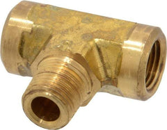 Cerro - 1/8 Male Thread x 1/8 Female Thread, Brass Industrial Pipe Male Branch Tee - MNPTF x FNPTF, 1,200 psi - Exact Tool & Supply