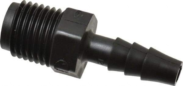 NewAge Industries - 1/4" Barb, 1/4 NPT, Multiple Barbed Tube Connector - Polyethylene, Male - Exact Tool & Supply