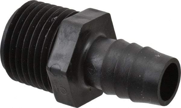 NewAge Industries - 1/2" Barb, 1/2 NPT, Multiple Barbed Tube Connector - Polyethylene, Male - Exact Tool & Supply