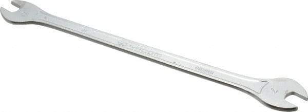 Facom - 6mm x 7mm Standard Extra Thin Open End Wrench - 5-53/64" OAL, Double End, Satin Finish, 15° Head Angle - Exact Tool & Supply