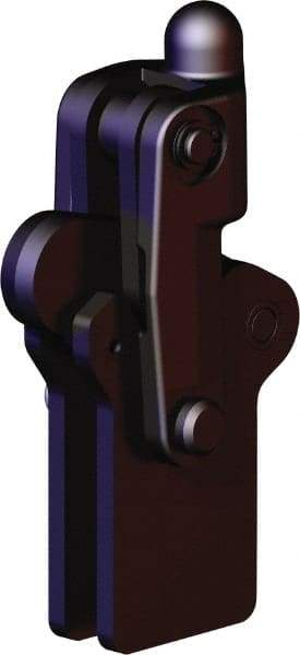 De-Sta-Co - 1,574 Lb Holding Capacity, Vertical Handle, Manual Hold Down Toggle Clamp - 200° Bar Opening, Weldable Base, Oxide Finish, Forged Alloy Steel - Exact Tool & Supply