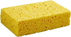 Boardwalk - 6" Long x 3-5/8" Wide x 1" Thick Cleansing Pad - Non-Abrasive, Yellow - Exact Tool & Supply