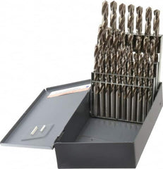 Hertel - 118° Point, Bright Finish, High Speed Steel Jobber Length Drill Bit Set - Exact Tool & Supply