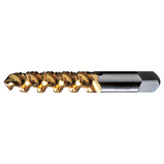 ‎1/4-20 UNC 3 Flute H3 Bottoming HSS High Helix Spiral Flute Tap- TiN - Exact Tool & Supply