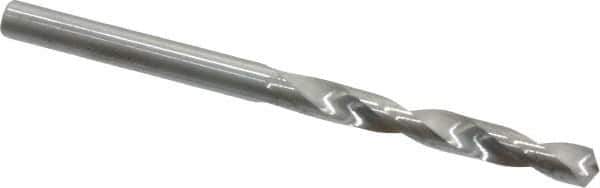 Hertel - #20 118° Solid Carbide Jobber Drill - Bright Finish, Right Hand Cut, Spiral Flute, Straight Shank, 2-1/2" OAL, Standard Point - Exact Tool & Supply
