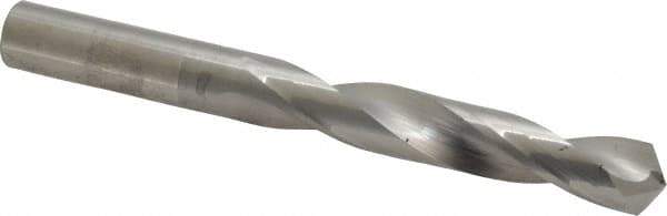 Hertel - 1/2" 118° Solid Carbide Jobber Drill - Bright Finish, Right Hand Cut, Spiral Flute, Straight Shank, 4-3/4" OAL, Standard Point - Exact Tool & Supply