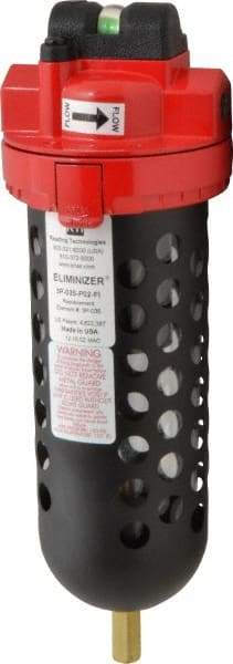 RTI Eliminizer - 1/4" 35 CFM Air Dryer/Filter Unit - Polycarbonate, 11-1/2" High x 3-3/4" Diam - Exact Tool & Supply