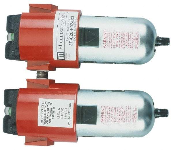 RTI Eliminizer - 1/2" 90 SCFM Air Dryer/Filter Unit - Polycarbonate, 11" Wide x 15-1/2" High - Exact Tool & Supply
