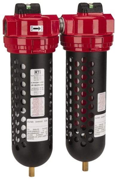 RTI Eliminizer - 1" 150 SCFM Air Dryer/Filter Unit - Polycarbonate, 11" Wide x 15-1/2" High - Exact Tool & Supply