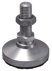 Gibraltar - 3/4-10 Bolt Thread, Studded Pivotal Stud Mount Leveling Pad & Mount - 7,400 Max Lb Capacity, 3" Base Diam - Exact Tool & Supply